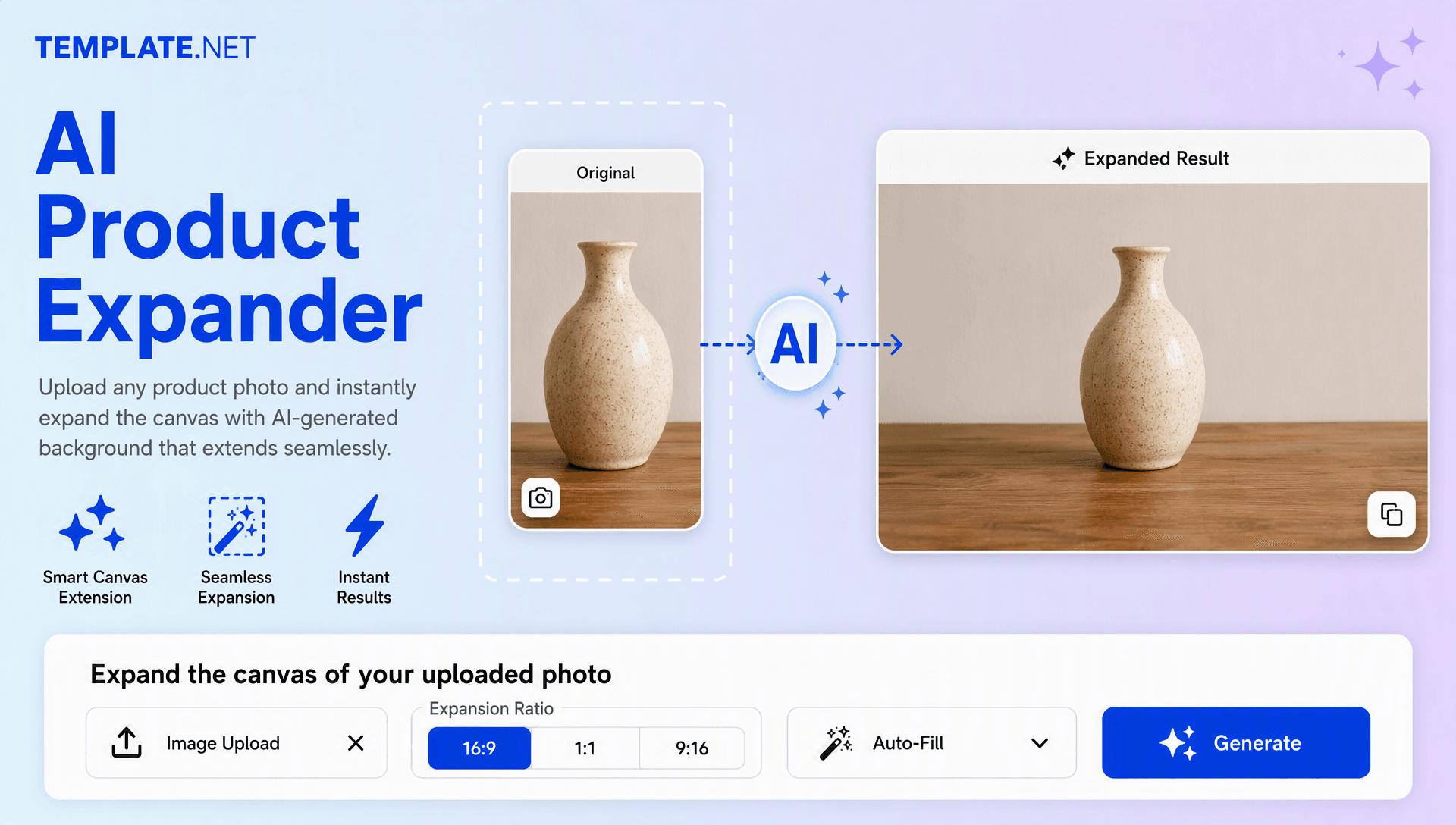 AI Product Expander Generator, Online Product Photo Expander